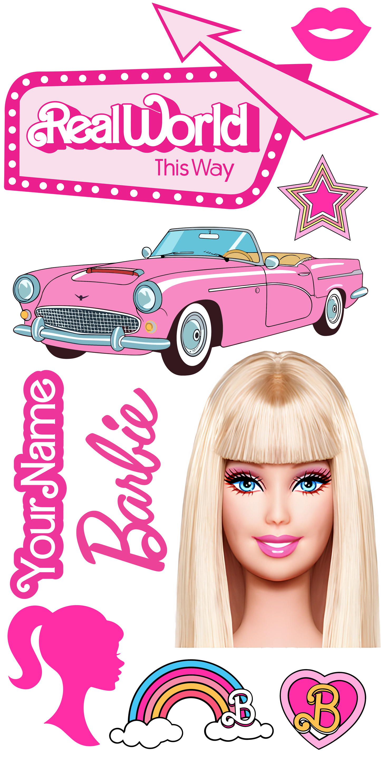 Barbie Theme Party Cutout Pack