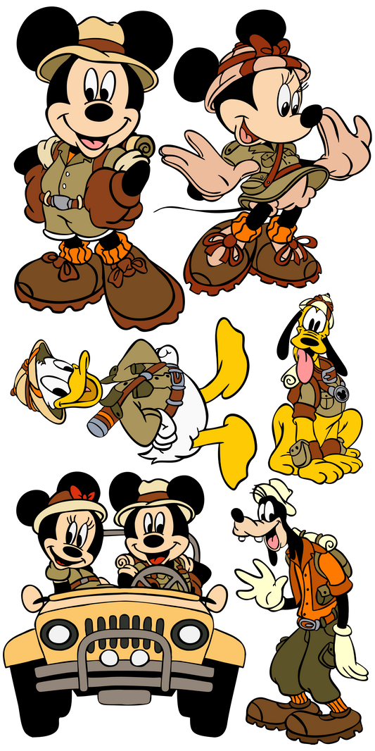 Safari Mickey Theme Party Cutout Pack